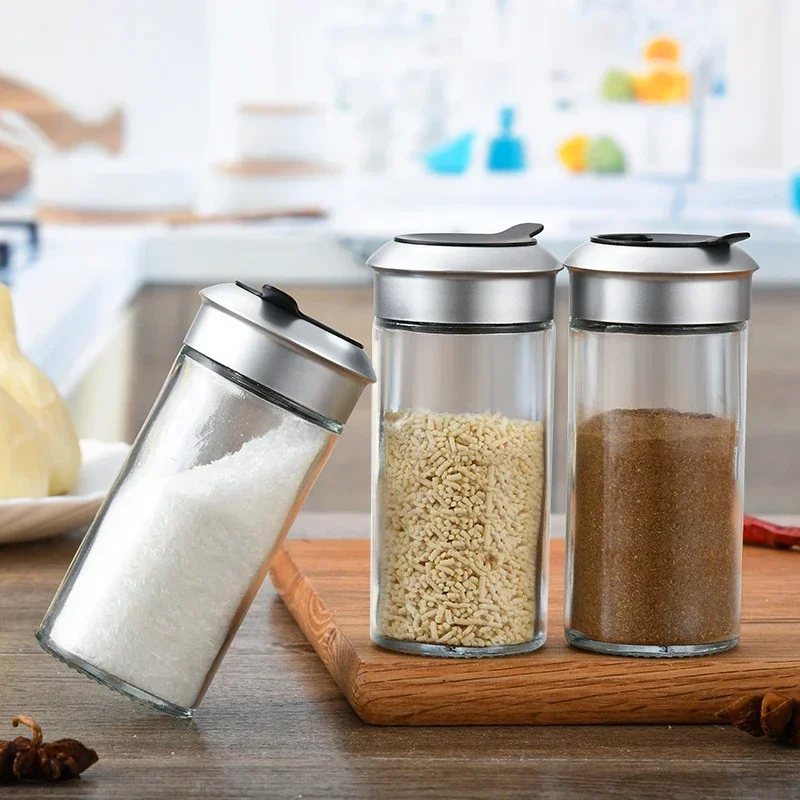 Baby Food Jars With Lids - Kitchen Rotating Lid Seasoning Jar for