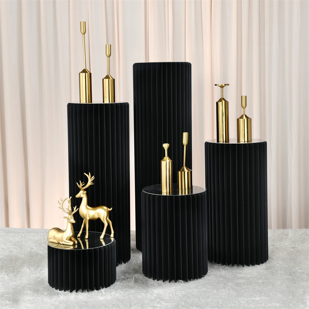 Baby Food Dessert - Black Folding Paper Cylindrical Banquet Birthday