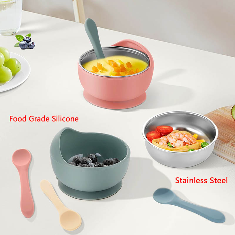 3Pcs Set Baby Feeding Bowl Wit - Baby Food Lunch review and price