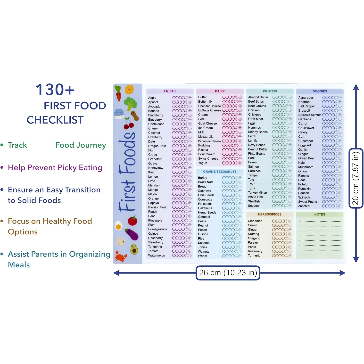 Baby First Foods Tracker, High - Baby Food Journal review and price