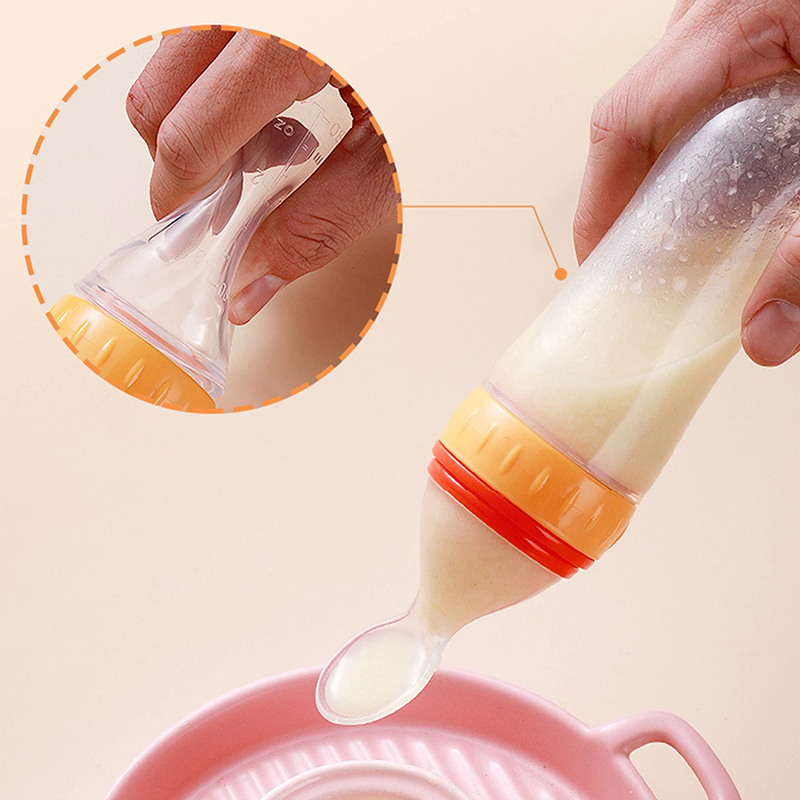 Squeezing Feeding Bottle Silic - Baby Food Lunch review and price
