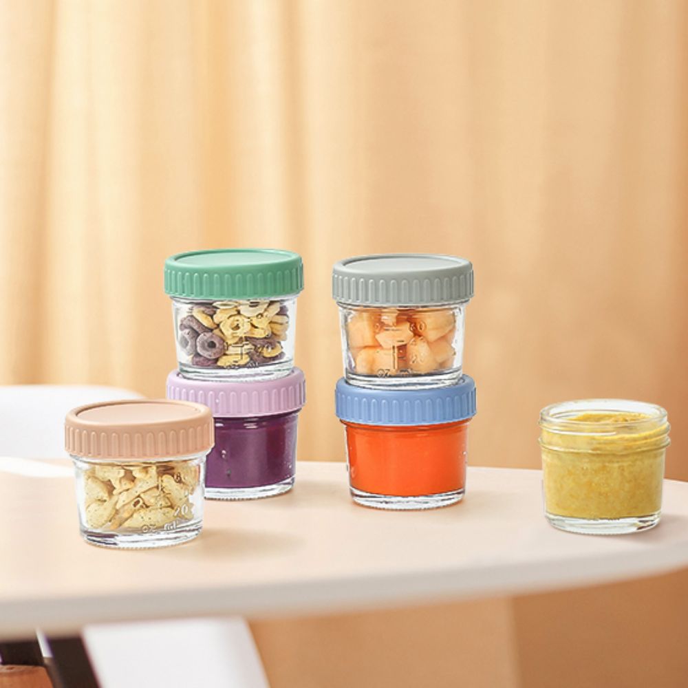 6pcs Multipurpose Glass Baby F - Baby Food Jars With Lids review and price