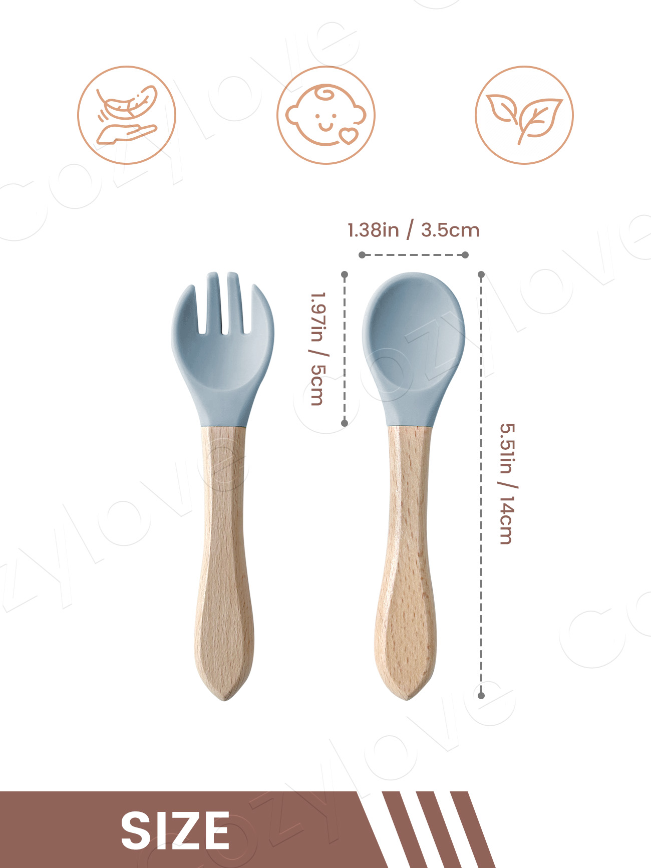 Baby Silicone Fork Spoon Set,  - Baby Food Lunch review and price